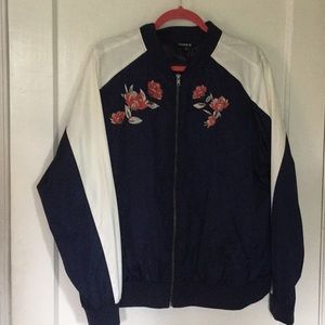 Floral Baseball Jacket